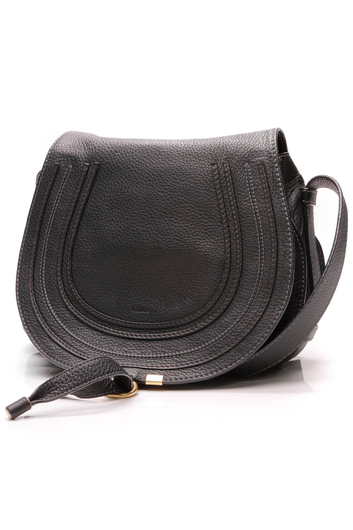 Medium Marcie Crossbody Bag - Black Leather
