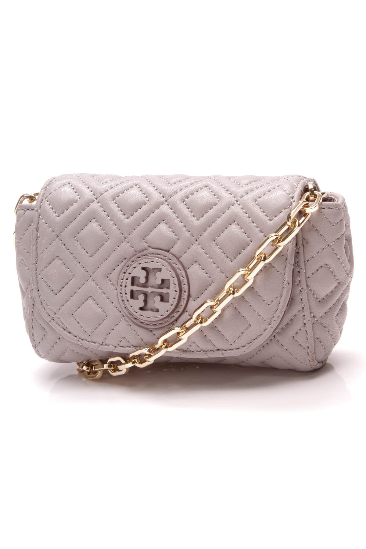 Marion Quilted Crossbody Bag - Gray