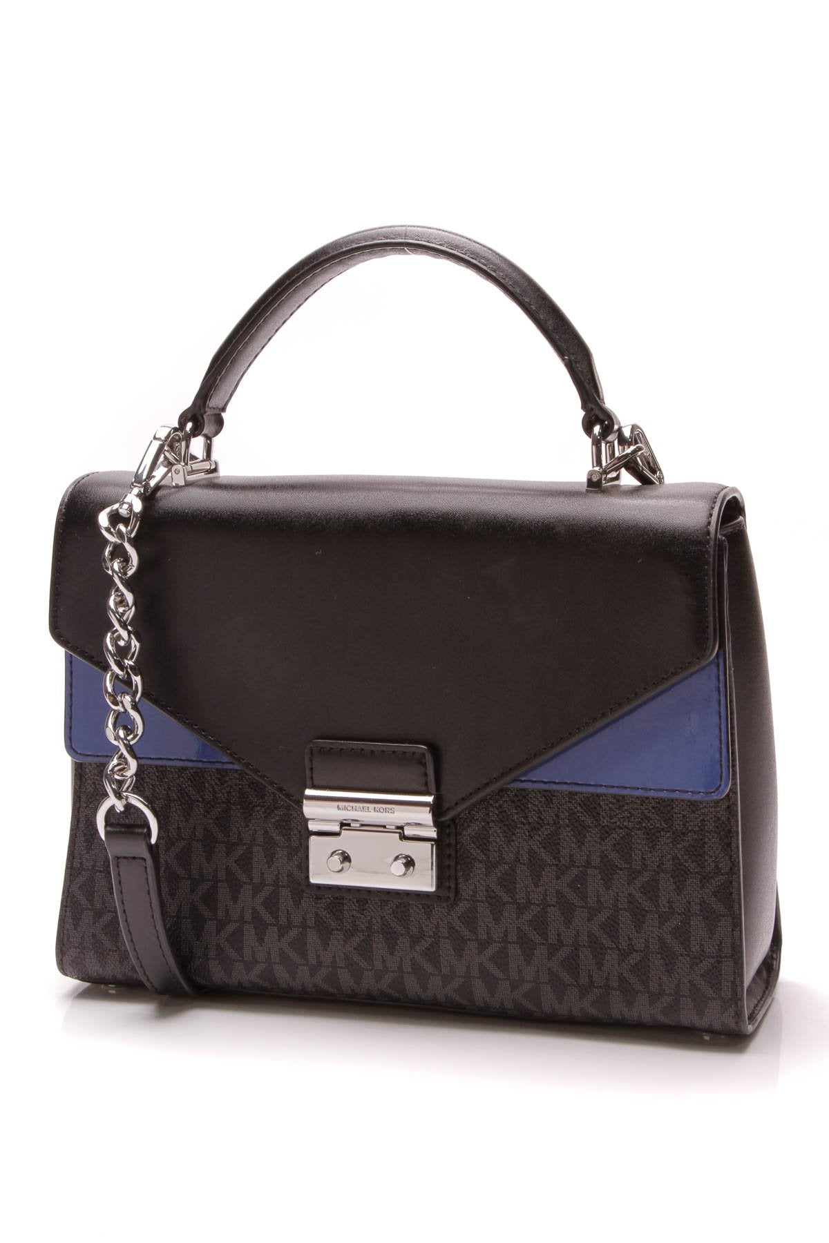Sloan Top-Handle Bag - Black/Cobalt
