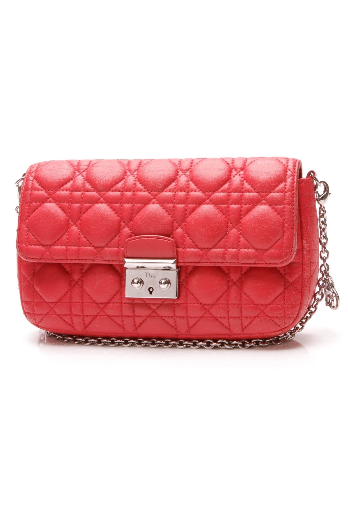 Miss Dior Cannage Small Flap Bag - Red