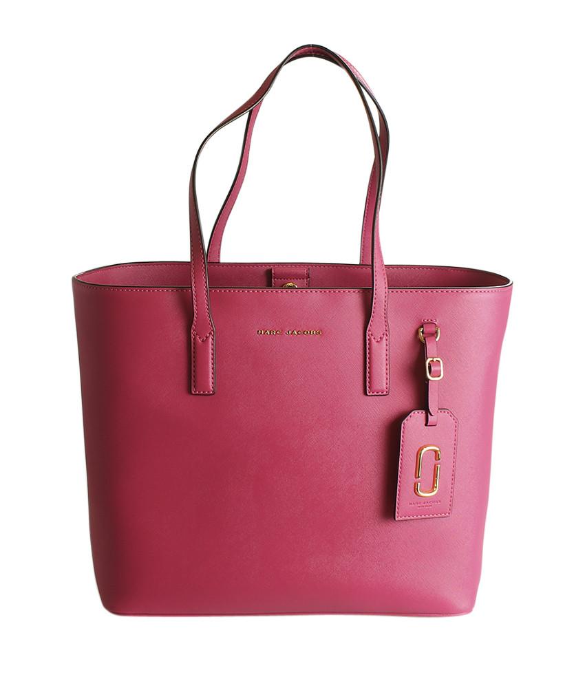 Marc Jacobs Grind Pink Leather Tote Bag