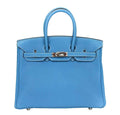 Hermès Birkin 25 Blue Jean Bag PHW