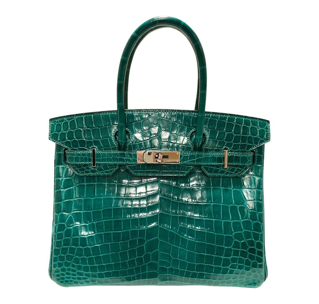 Hermès Birkin 30 Bag Emeraude Niloticus Crocodile PHW