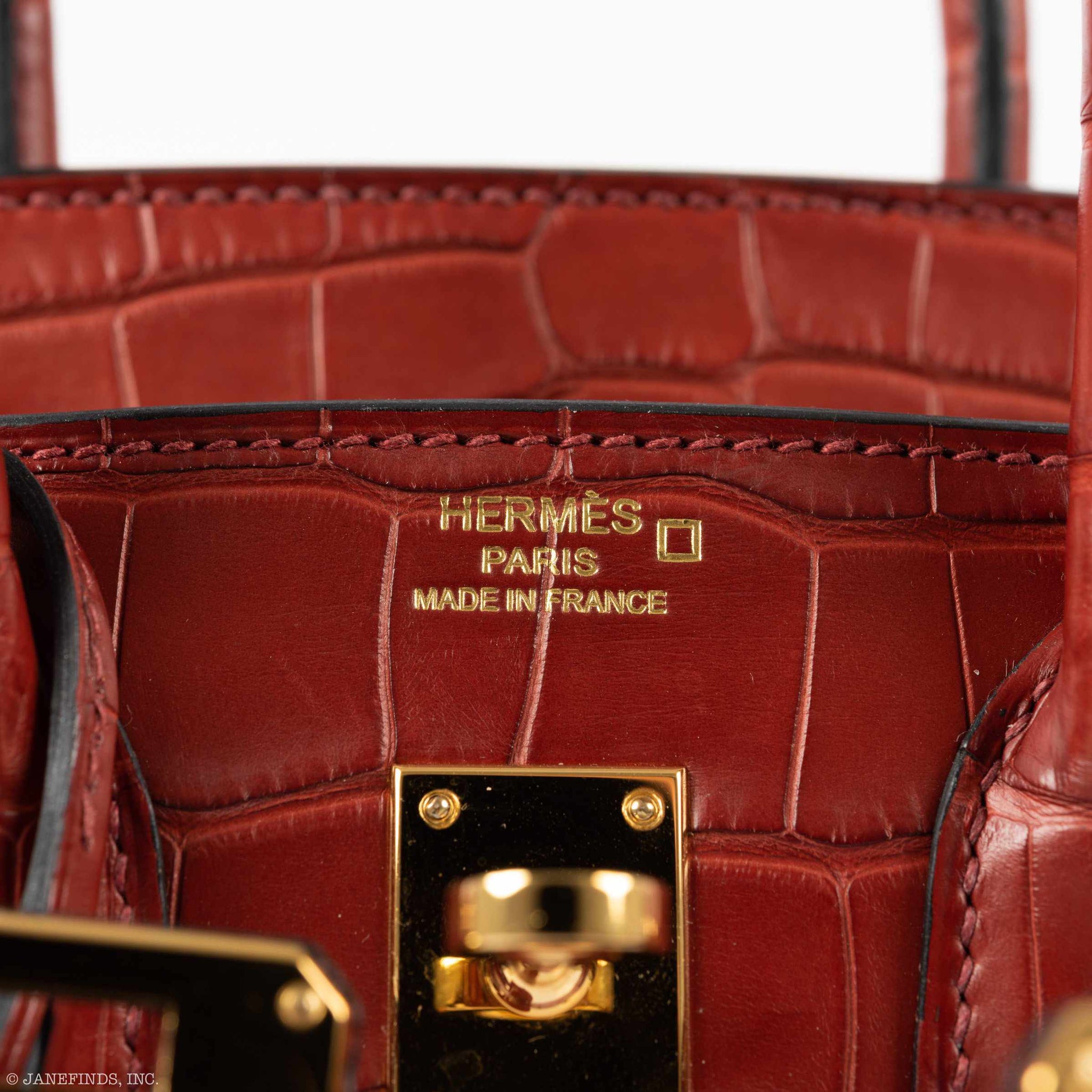 Hermès Birkin 25 HSS Rouge H Alligator & Orange Interior Gold Hardware
