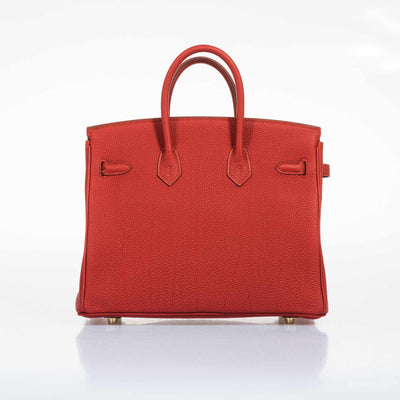 Hermès Birkin 25 Red Vermillion Togo Gold Hardware