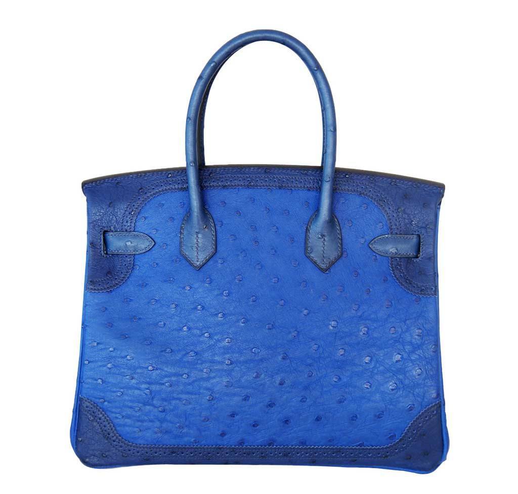 Hermès Birkin 30 Ghillies Bag Tri-Color Blue - Limited Edition