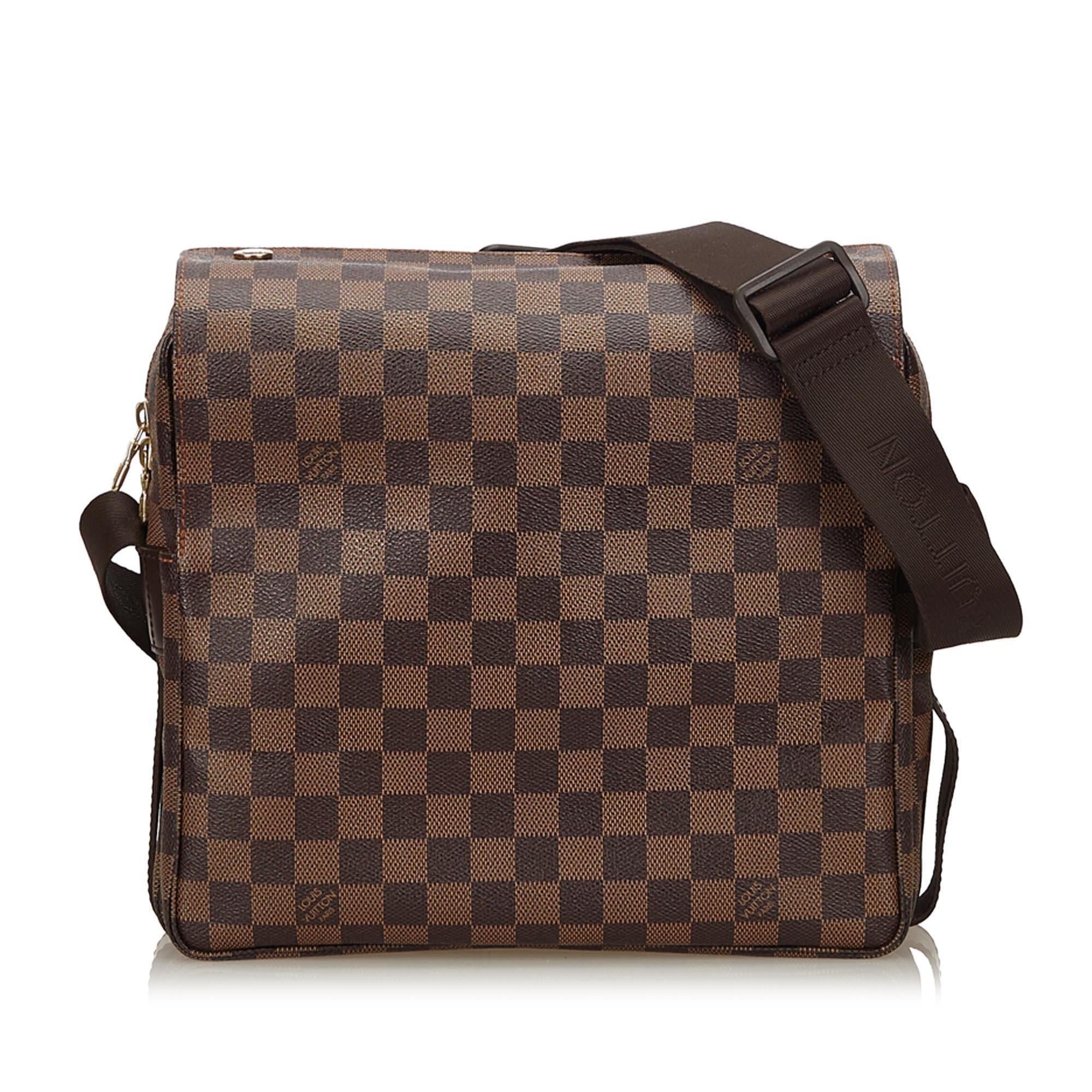 Louis Vuitton Damier Ebene Naviglio Messenger Bag (SHG-10853)