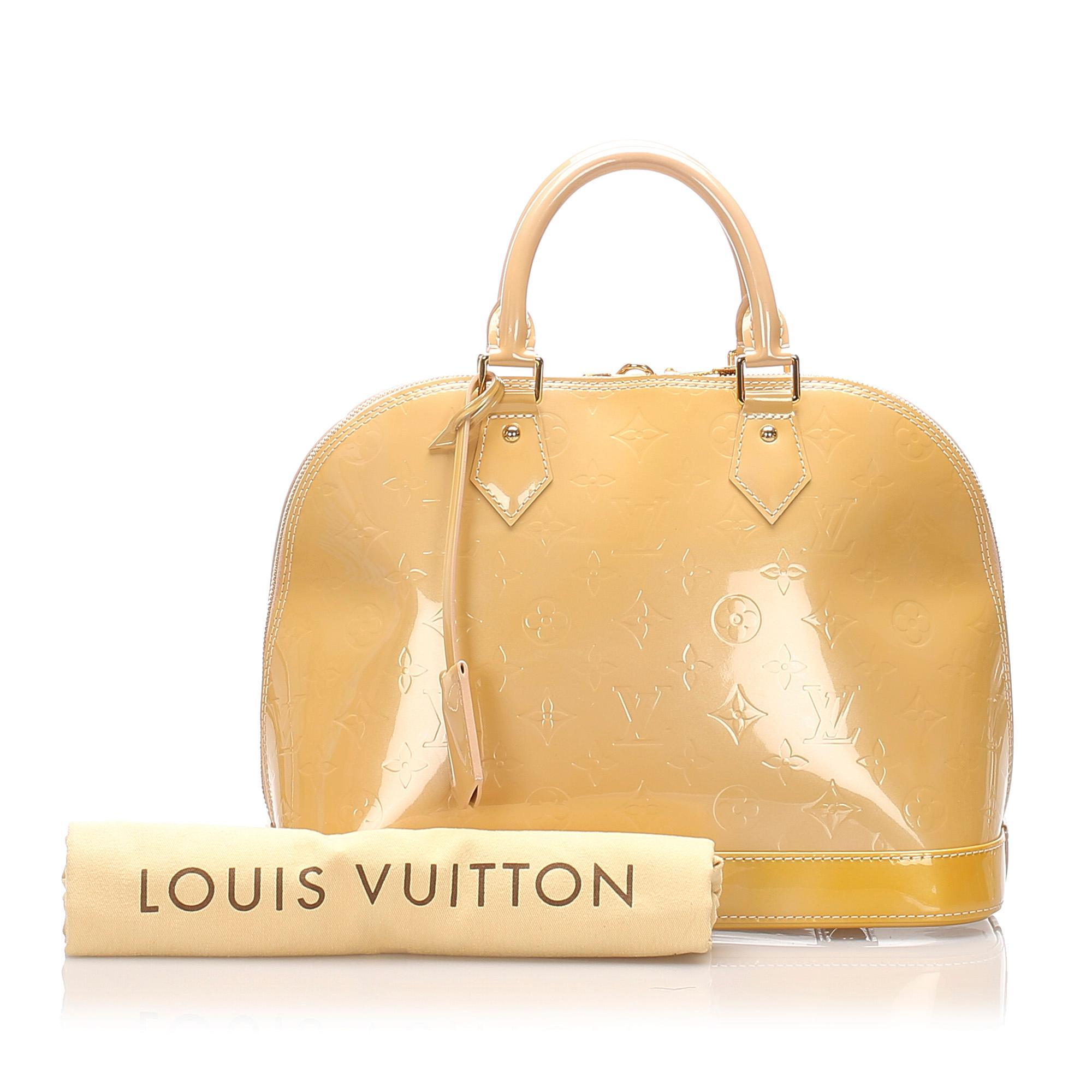 Louis Vuitton Vernis Alma PM Satchel (SHG-13636)