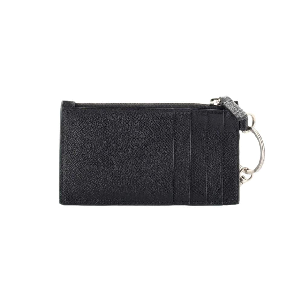 Balenciaga Cash Black Leather Lanyard Card Holder Wallet 594548