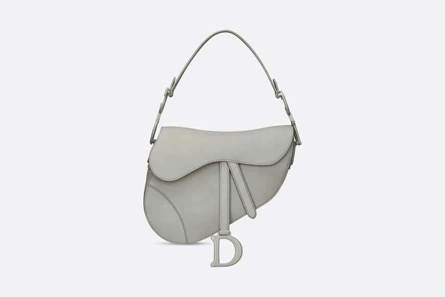 Saddle Bag Gray Ultramatte Calfskin