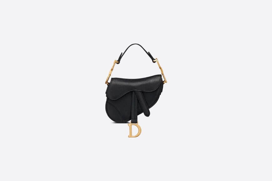 Micro Saddle Bag Black Goatskin