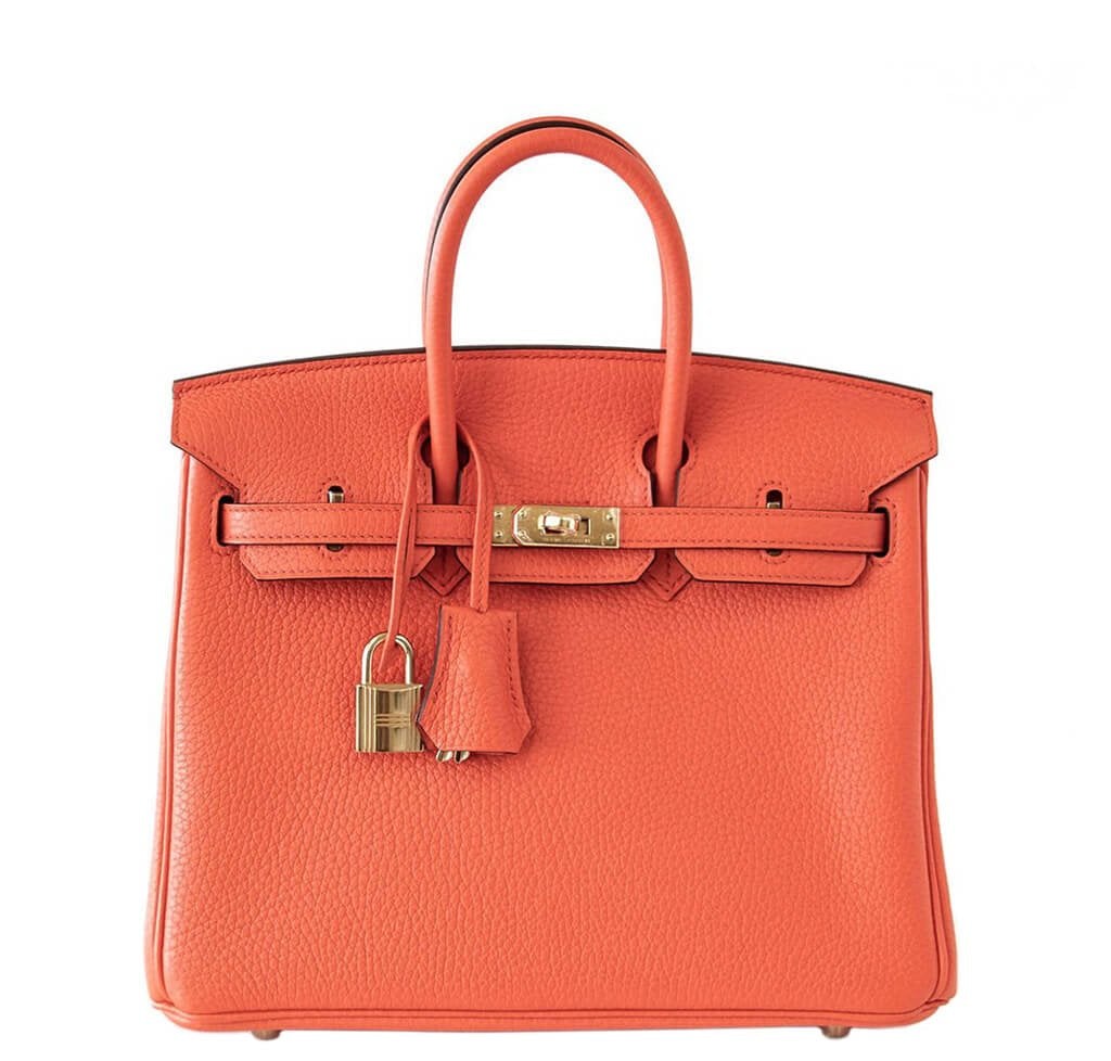 Hermès Birkin 25 Bag Orange Poppy Gold Hardware