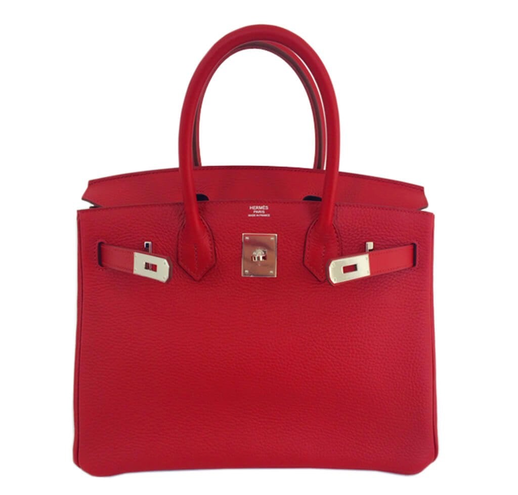 Hermès Birkin 30 Rouge Garance Bag Togo