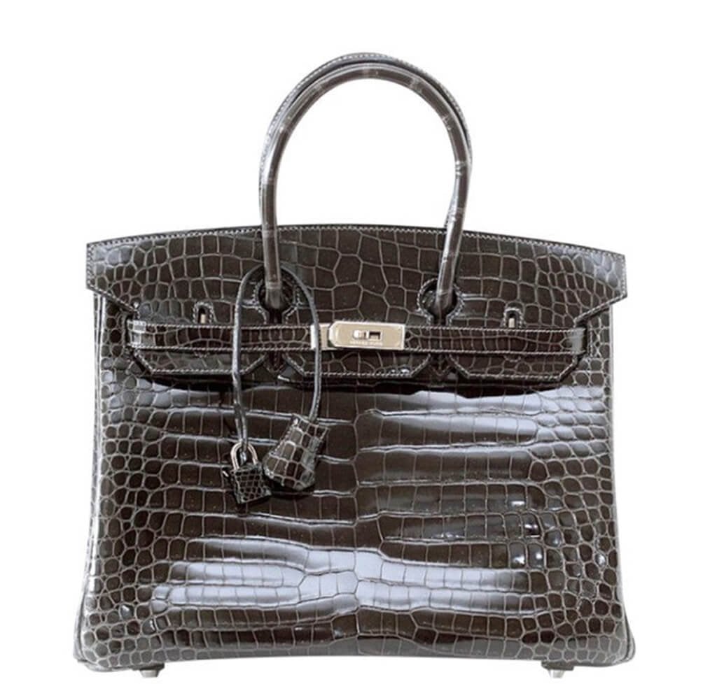 Hermès Birkin 35 Bag Graphite Porosus Crocodile