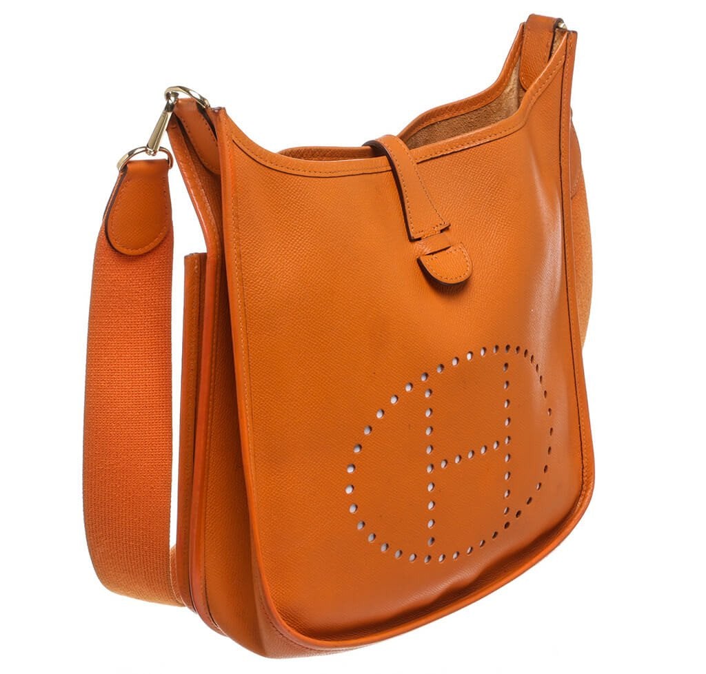 Hermès Evelyne Bag PM Orange Clemence Leather