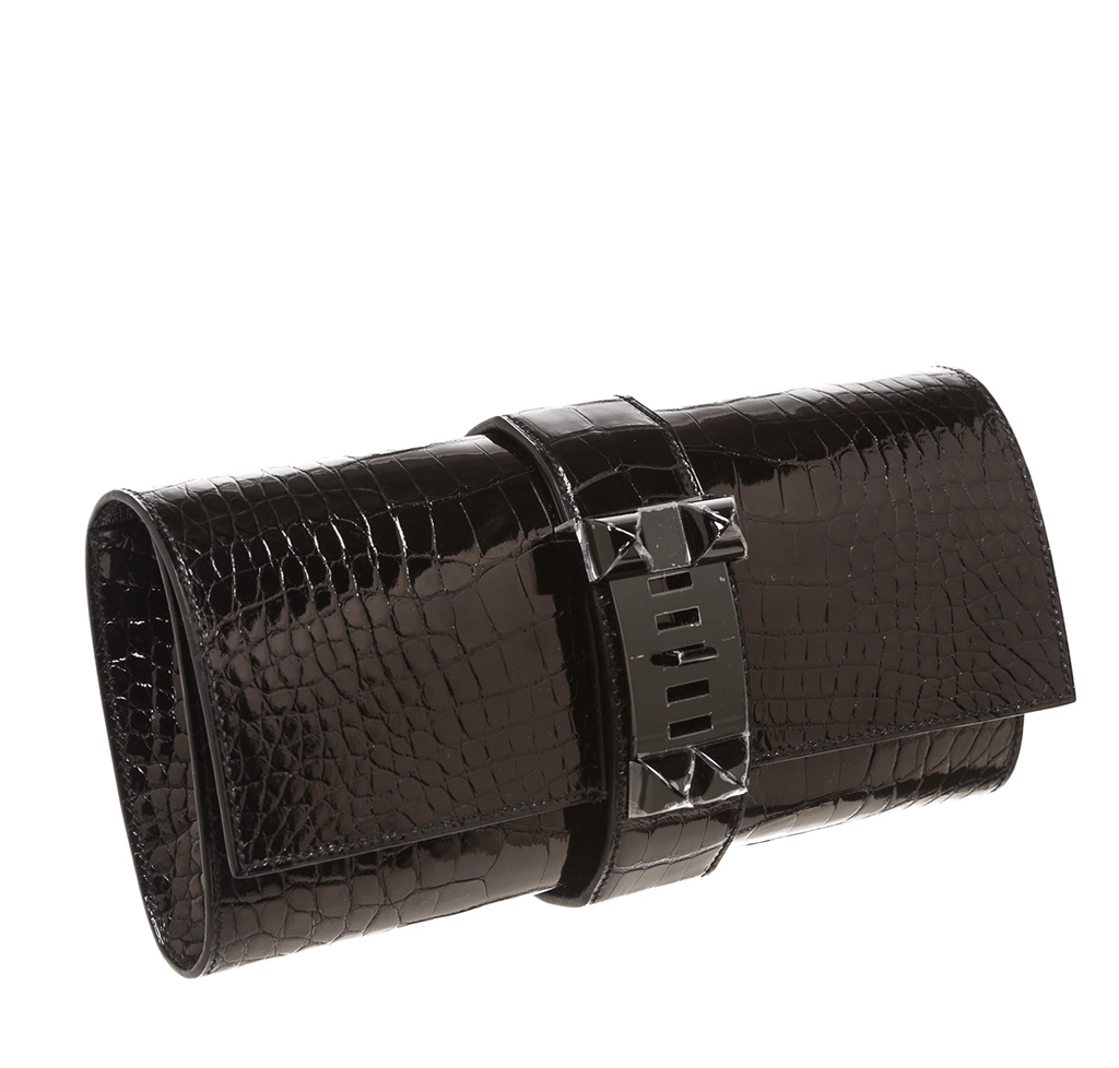 Hermès Medor Clutch 23 Black Alligator Bag