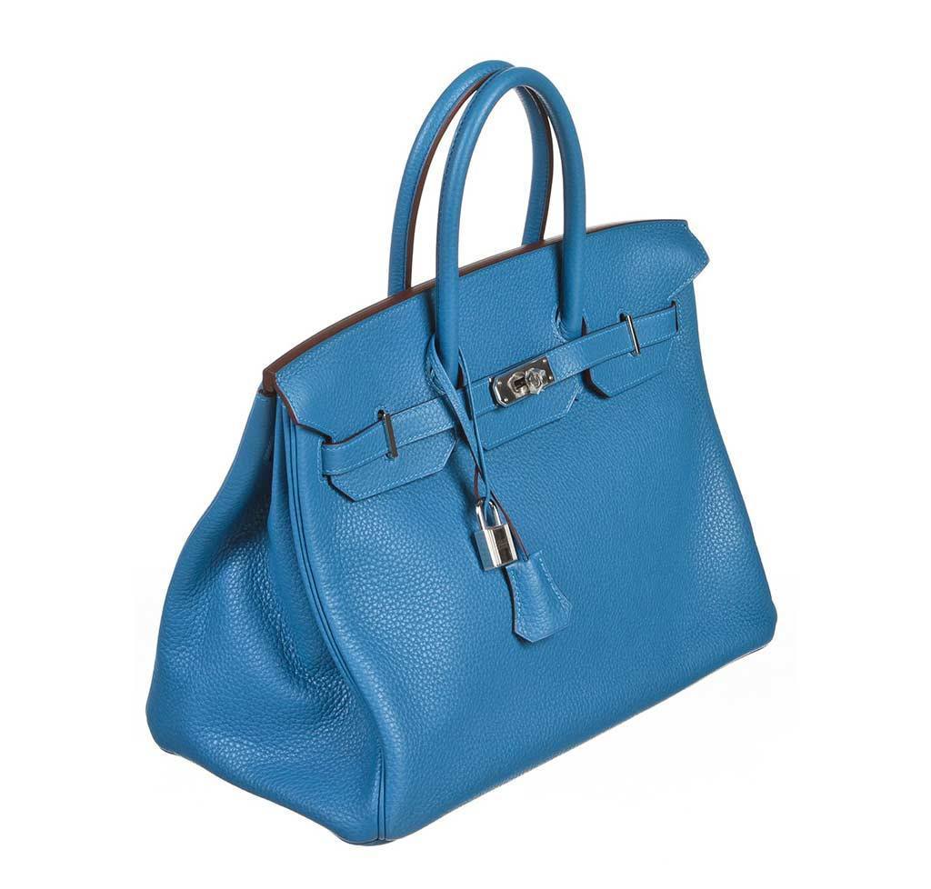 Hermès Birkin 35 Mykonos Blue Bag
