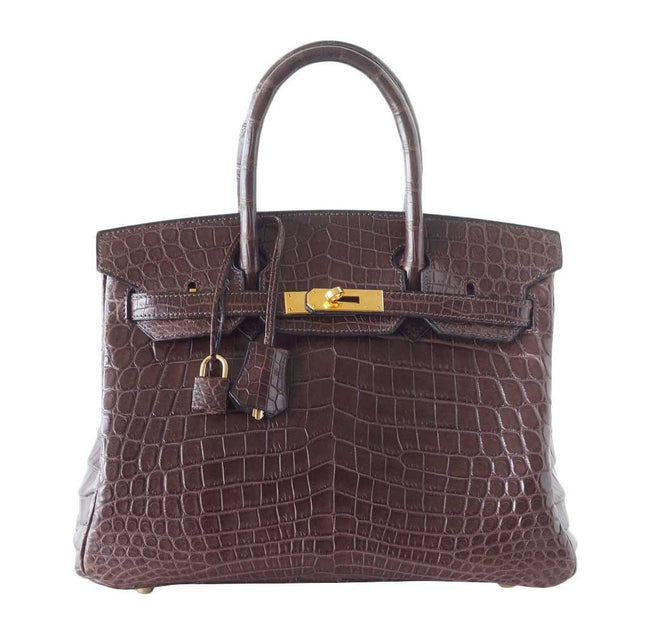 Hermès Birkin 30 Matte Havane Crocodile Bag