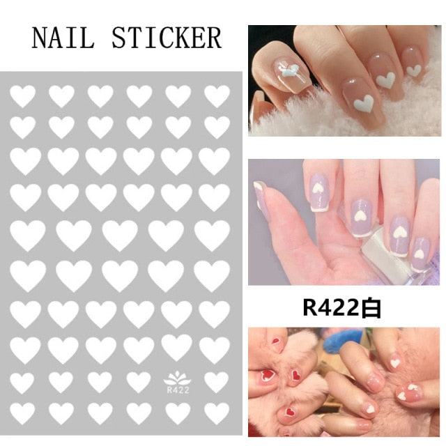 HZ Korea 2019 Summer Sweet Cute Colorful Flower Nail Sticker Waterproof Design Nail Decals For Women Girls Party Accessories